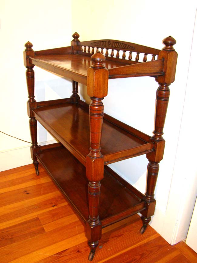 A fine English mahogany three-tiered server or etagere circa 1860 — image 2